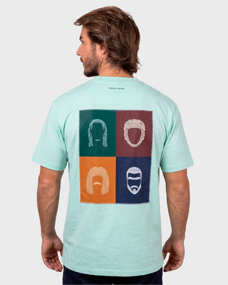 1990 LEGENDS FACES LIGHT GREEN - Camiseta Fútbol Retro