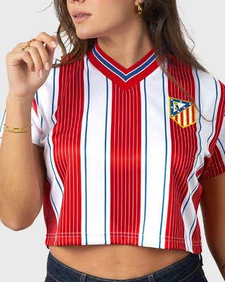 1996 ATLÉTICO DE MADRID Crop top - Camiseta fútbol retro