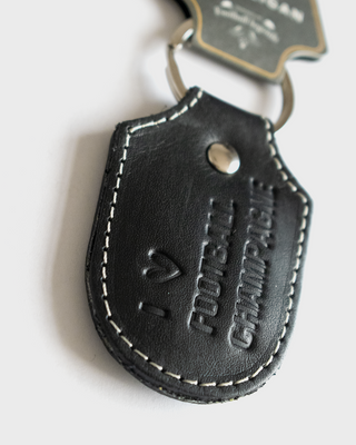 FOOTBALL CHAMPAGNE BLACK - Retro Football Keychain