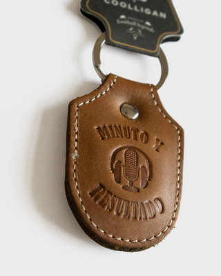 MINUTO Y RESULTADO MARRÓN - Llavero Fútbol Retro